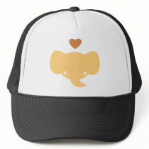 Cute Elephant Heart Graphic hats