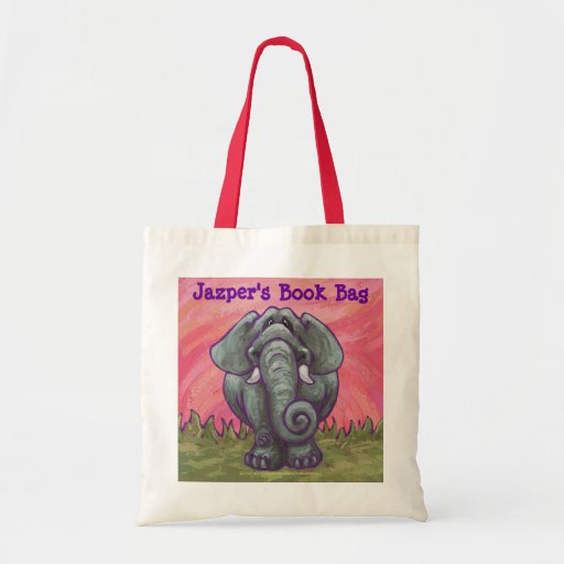cute elephant personalized book bag zazzle cute elephant personalized book bag zazzle