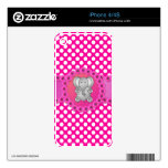 Cute elephant pink flowers skins for iPhone 4S