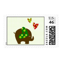 cute elephant postage stamps