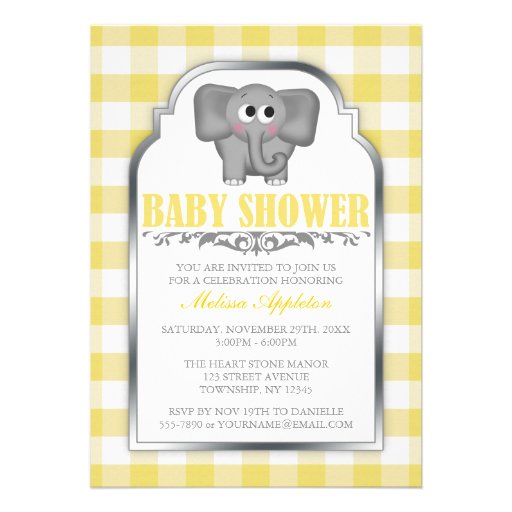and gray baby shower invitations with an adorable affectionate baby ...