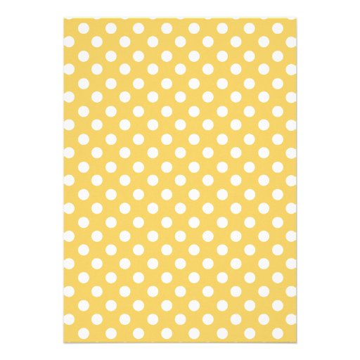Cute Elephant Yellow Polka Dot Baby Shower Custom Invitations