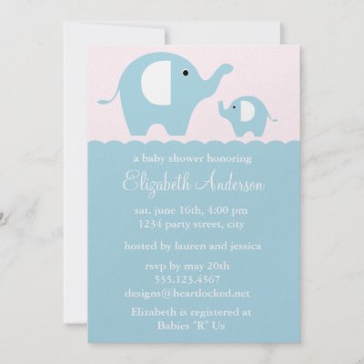 Elephant Baby Shower Invitation on Cute Elephants Baby Shower Invitations From Zazzle Com