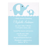Cute Elephants Baby Shower Invitations