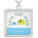 Cute elephants Mother baby boy Mother's Day Gift Pendants