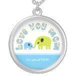 Cute elephants Mother baby boy Mother's Day Gift Custom Jewelry