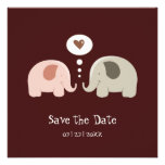 Cute Elephants - Save the Date invitation