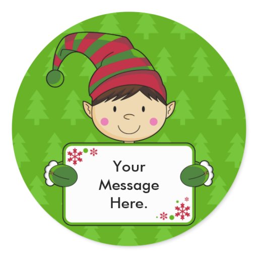cute elf christmas gift tag sticker zazzle cute elf christmas gift tag sticker zazzle