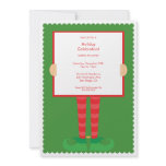 Cute Elf Feet Holiday Party Invitation