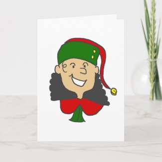 Cute Elf Greeting Card