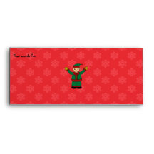 Cute elf red snowflakes envelopes