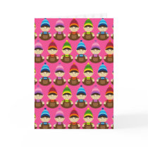Cute Elves Pink Christmas Card by markmurphycreative Cute Elves Pink Christmas Card