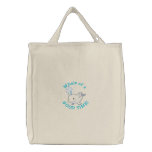 Cute Embroidered Whale of a Good Time! Embroidered Bag