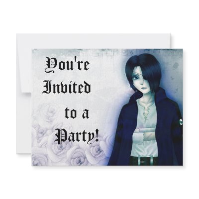 cute anime emo love. Cute emo boy party invitations