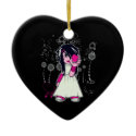 cute emo girl holding heart vector art