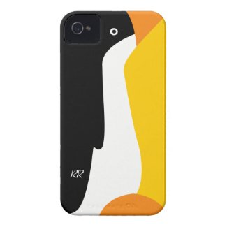 Cute Emperor Penguin Cartoon iPhone 4 Case-Mate
