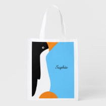 Cute Emperor Penguin Personalized Market Totes at Zazzle