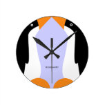 Cute Emperor Penguins Wall Clock