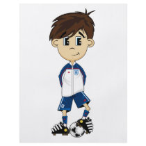 Cute England Soccer Boy Flyer