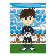 Cute England Soccer Goalkeeper RSVP Card Personalized Announcements