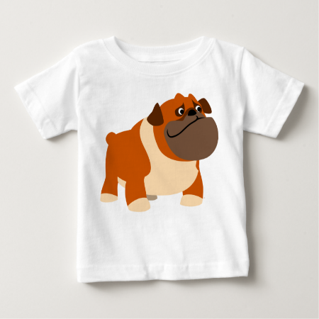 Cute English Bulldog Baby Clothing T-shirts