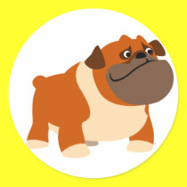 Netter englischer Bulldoggen-Aufkleber sticker