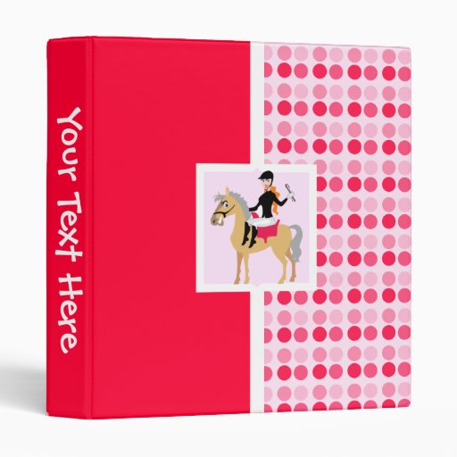 Cute Equestrian Girl. Binders Zazzle