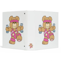 Cute Exercise Fitness bear Binder