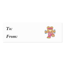 Cute Exercise Fitness bear Business Card