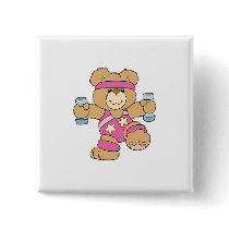 Cute Exercise Fitness bear Pin