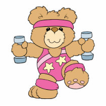 Cute Exercise Fitness bear photo sculptures by doonidesigns Cute Exercise Fitness bear photo sculptures