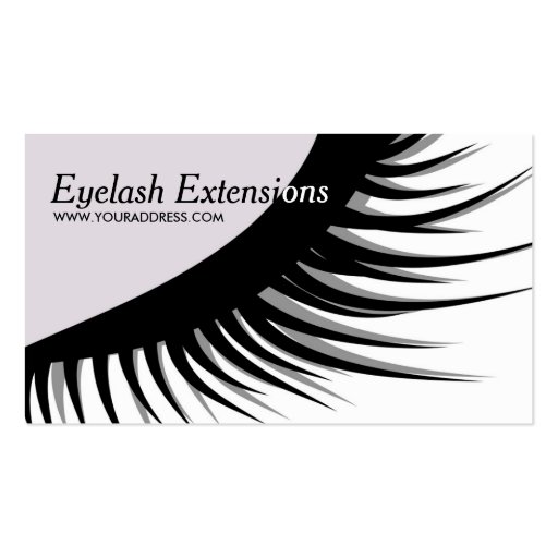 Cute Eyelash Extensions Business Card (front side)