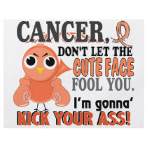 Cute Face Fool You Uterine Cancer Full Color Flyer