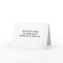Cute, "Face Towards the Sunshine" quote Greeting Card