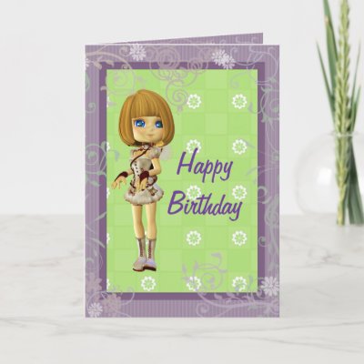 Cute Fairy Design Birthday Card from Zazzle.com