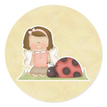 Cute Fairy Girl and Ladybug stickers by cutespot Cute Fairy Girl and Ladybug stickers