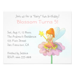 Cute Fairy, Girl Birthday Party Invite