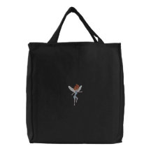 Cute Fairy Girl Embroidered Tote Bags
