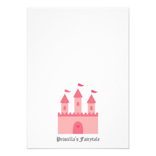 Cute Fairytale Princess Theme, Girl Birthday Party Personalized Invites