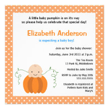 Cute Fall Baby Shower Invitation - Boy