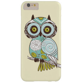 Cute Fancy Retro Groovy Owl Custom Barely There iPhone 6 Plus Case
