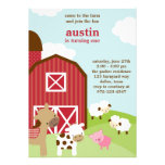 Cute Farm Animal Birthday Invitations invitations