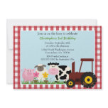 Cute farm animals birthday party invitation