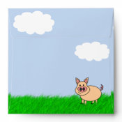 Cute Farm Animals Custom Invitation envelope