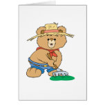 Cute Farmer Bear Greeting Cards