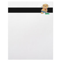 Cute Farmer Bear Personalized Letterhead