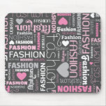 Cute fashion typography mousepad