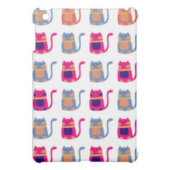 Cute Fat Kitty Cats in Pink Melon Blue Unique Gift iPad Mini Covers