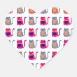 Cute Fat Kitty Cats Pink Melon Blue Unique Gifts Stickers