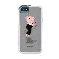 Cute Fat Pig Skipping Case For iPhone 5/5S